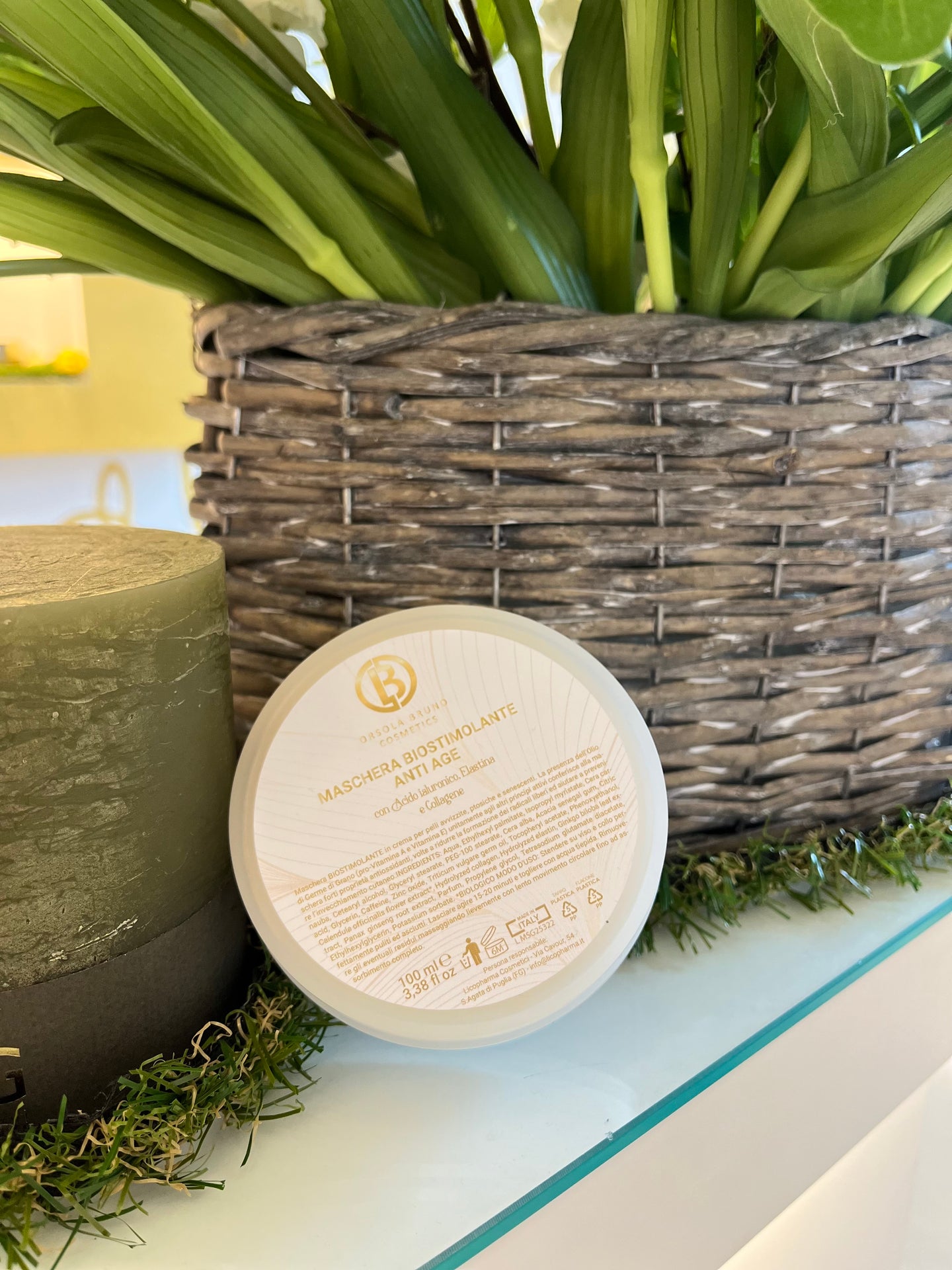 MASCHERA BIOSTIMOLANTE ANTI AGE con Acido ialuronico, Elastina e Collagene